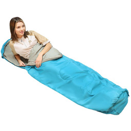 ŚPIWÓR TURYSTYCZNY NEPAL Z KOMPRESJĄ 210X80x50CM BŁĘKITNY ENERO