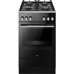 Kuchnia gazowo-elektryczna AMICA 514GCES3.33ZPTSA(XVL) Pizza Czarne szkło