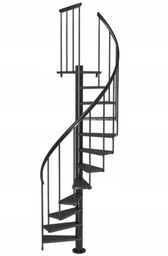 Schody Spiralne Calgary Antracyt Kręcone 140 cm