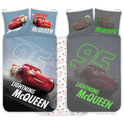 Pościel 100X135 CARS świecąca Cars Glow 100/135 AUTA