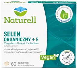 Naturell Selen organiczny + E, 60 tabletek