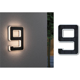Paulmann numer domu LED solarny 9 Solar-Hausnummer, czarny,