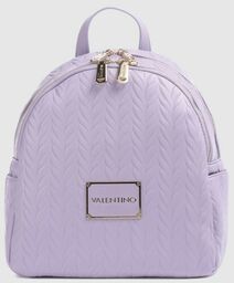 VALENTINO Tłoczony fioletowy plecak z logo sunny re
