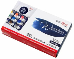 Farby akwarelowe w kostkach Classic 12 kolorów -