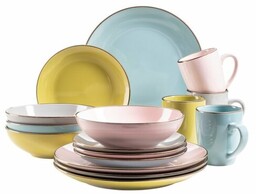 Mäser 16-częściowy zestaw jadalny Metallic RIM Pastel