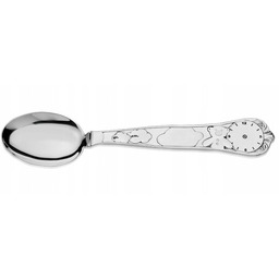 Srebrna Łyżeczka na Chrzest Roczek Miś Grawer DUŻA