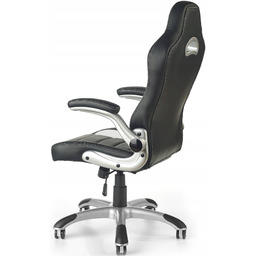 Fotel Gabinetowy Lotus Obrotowy Szary Ergonomiczny Ekoskóra Biurowy