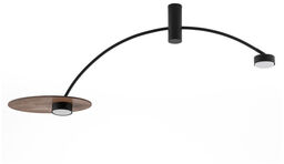 Lampa sufitowa HEFT 110cm 2xGX53 czarny/brązowy 10356