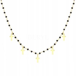 Naszyjnik CHOKER srebro925 krzyże NOWOŚĆ
