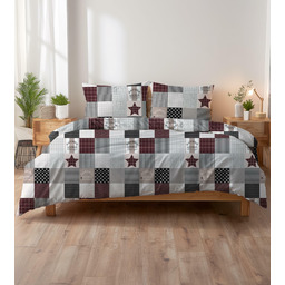 Karo Pościel z kory 140x200 beżowo-brązowa patchwork