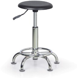 Taboret roboczy PUR na ślizgaczach, okrągły