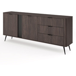 Komoda VERIS 2D3S (D) 195cm Dąb dunin Czarne