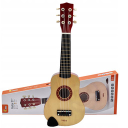 Viga Drewniana Gitara Dla Dzieci Naturalna 21 Cali