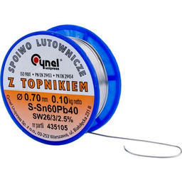 Spoiwo lutownicze z topnikiem 60% 0,7 mm szpulka