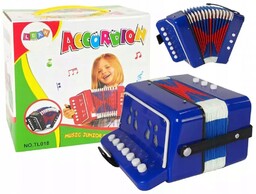 Akordeon niebieski Leantoys zabawka