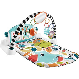 Fisher-Price Niebieska muzyczna i świecąca mata fortepianowa, przenośna,