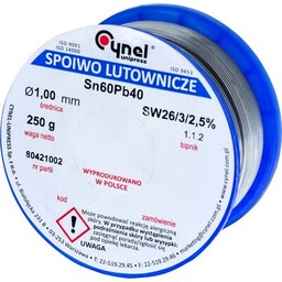 Spoiwo lutownicze z topnikiem 60% 1 mm szpulka