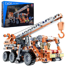 Zestaw klocków konstrukcyjnych CaDA 22 cm pomarańczowy Dźwig