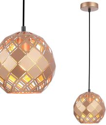 Wisząca LAMPA geometryczna PAULELA PND-34221-1S-GD Italux ażurowy ZWIS