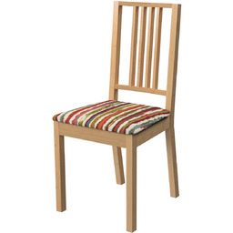 Pokrowiec na siedzisko Börje, czerwono-zielone pasy na kremowym