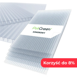 Zestaw płyt 6 szt Poliwęglan komorowy 1500x1050 bezbarwny