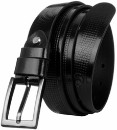 Pasek męski ze skóry naturalnej licowej z ozdobnym