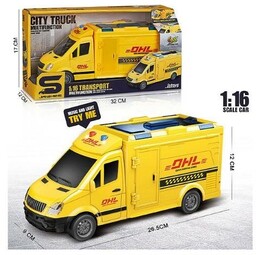 Zabawka samochod kurierski DHL na baterie światło dźwiek