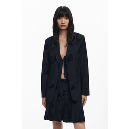 Marynarka z detalami z aksamitu