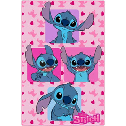 Różowy Dywan Stitch Serca Duży Dywanik Lilo