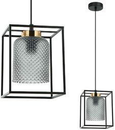 Industrialna LAMPA wisząca SINELLA PND-23231-1-BK+SG Italux szklany ZWIS