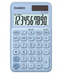 Kalkulator kieszonkowy 10-pozycyjny CASIO jasnoniebieski /Sl-310UC-LB-S/