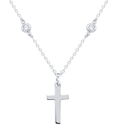 Naszyjnik CHOKER SREBRO 925 Krzyżyk