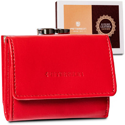 Portfel skórzany na bigiel damski mały portmonetka klasyczna