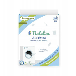 Natulim Listki do Prania - Bezzapachowe 40 sztuk