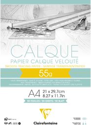Clairefontaine 975080C  Blok klejony papier kalka, A4