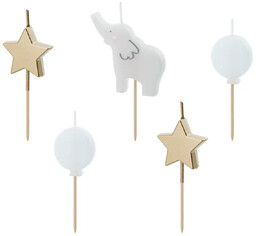 Świeczki pikery Słonik - 5 szt.
