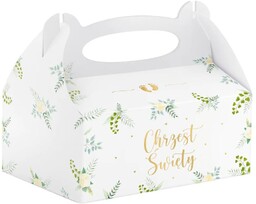 Pudełka na ciasto Chrzest Święty w gałązki 10szt