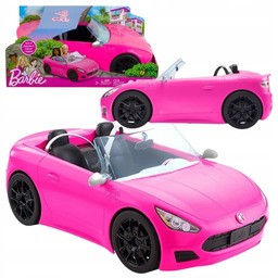 Kabriolet Barbie Auto Różowe Dla Lalek Zestaw