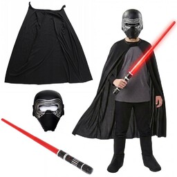 KYLO REN: PELERYNA+MASKA+ CZERWONY MIECZ ŚWIETLNY ZESTAW