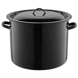 Garnek emaliowany gładki z pokrywką 36 cm 20
