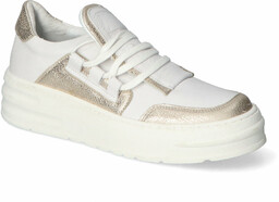 Sneakersy Lewski 3468 Białe groch/Złoty