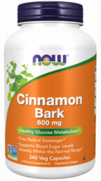 NOW FOODS Cinnamon Bark - Cynamon 600 mg