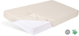 Babymatex Prześcieradło nieprzemakalne 70x140 beżowe z gumką Bamboo