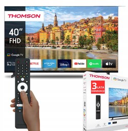 Telewizor Bezramkowy 40" Led Full Hd Google Tv
