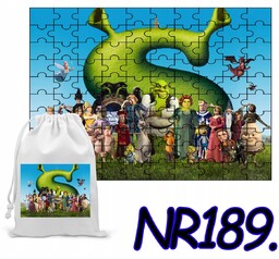 PUZZLE 96 EL. UKŁADANKA PREZENT SHREK OSIOŁ +