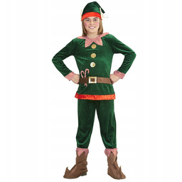 Strój Elfa Elfki Mały Pomocnik Mikołaja 158