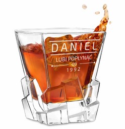 Szklanka do whisky z grawerem dla pływaka sportowca