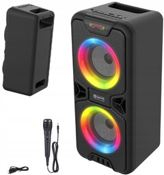 Głośnik Bluetooth Przenośny Bezprzewodowy z radiem Manta Karaoke