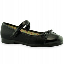 Baleriny dziecięce Wojtyłko 23723 Czarne rzep r.29