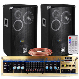 Kolumny Estradowe 600W Nagłośnienie 4K Bluetooth Usb Korektor